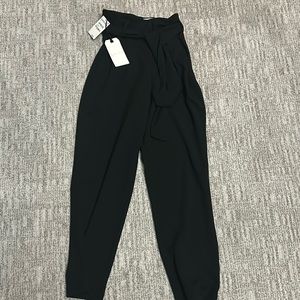Leith black pants, tie waist New w/ tags size small